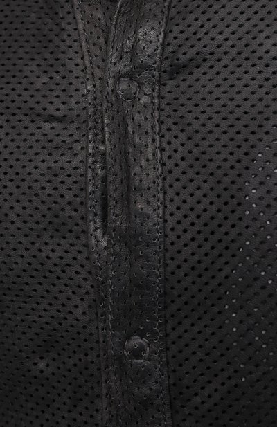 Кожаная рубашка GIORGIO BRATO темно-серого цвета по цене 89950 руб., арт. GU21S1002HL136, фото 5 Кожаная рубашка GIORGIO BRATO, арт. GU21S1002HL136, фото 5