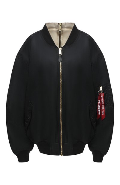 Женский двусторонний бомбер VETEMENTS, арт. WAH21JA001 1307/BLACK/WHITE