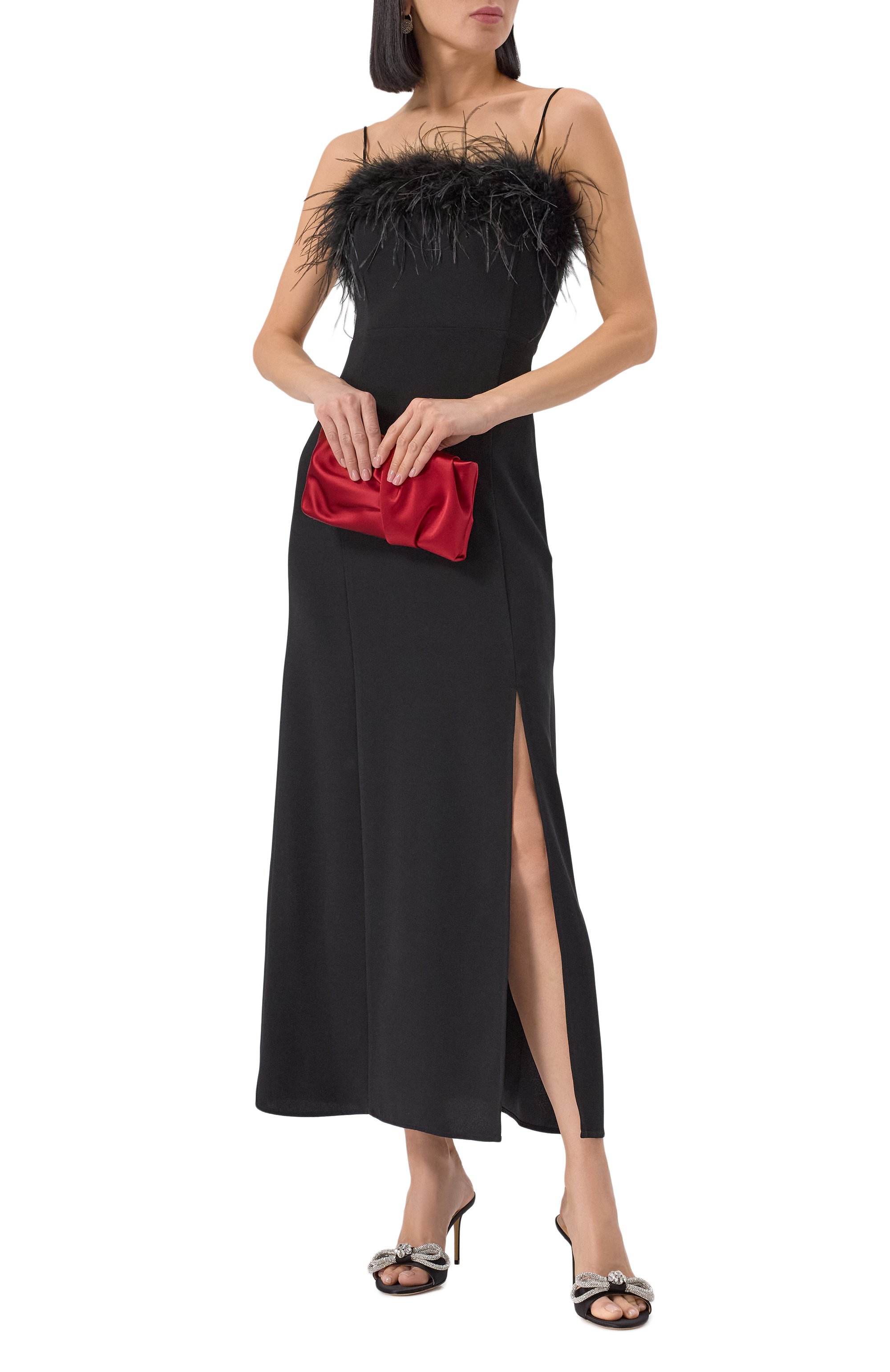 Платье с отделкой перьями LIU JO, арт. CA5317T3970, фото 2