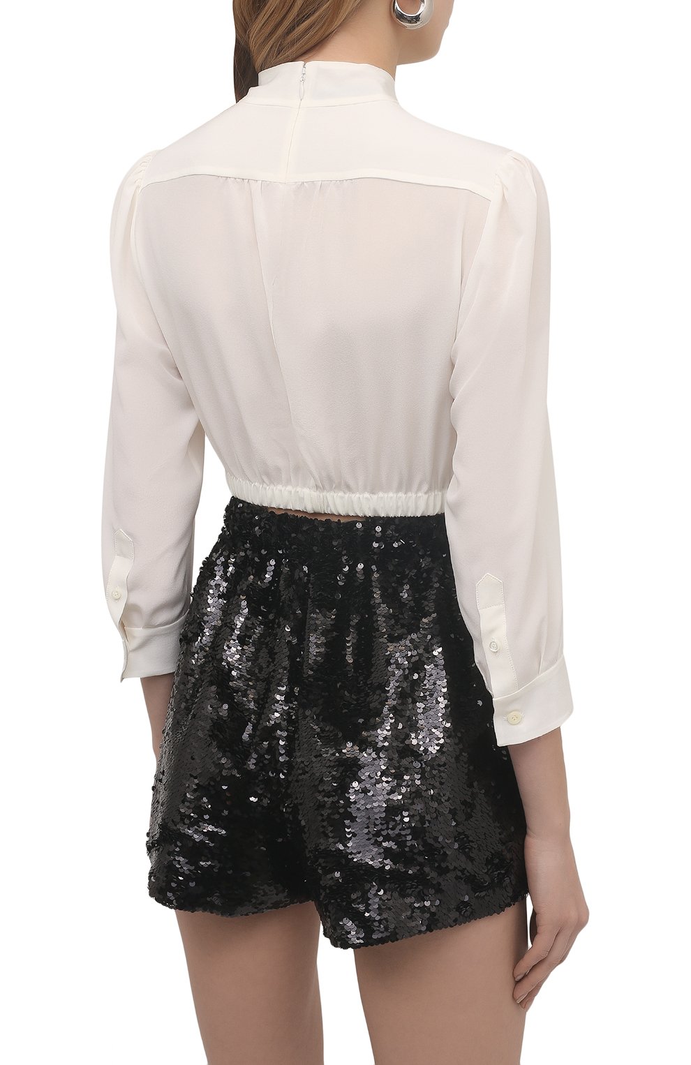 Шелковый топ PRADA, арт. P950I-1H51-F0009-221, фото 4