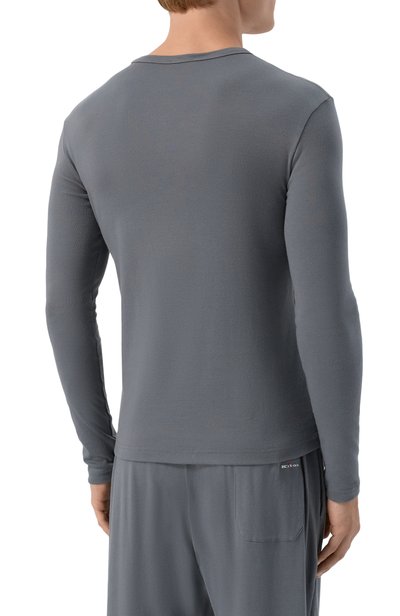 Хлопковый лонгслив KITON темно-серого цвета по цене 48950 руб., арт. UNWM012K0263L, фото 4 Хлопковый лонгслив KITON, арт. UNWM012K0263L, фото 4