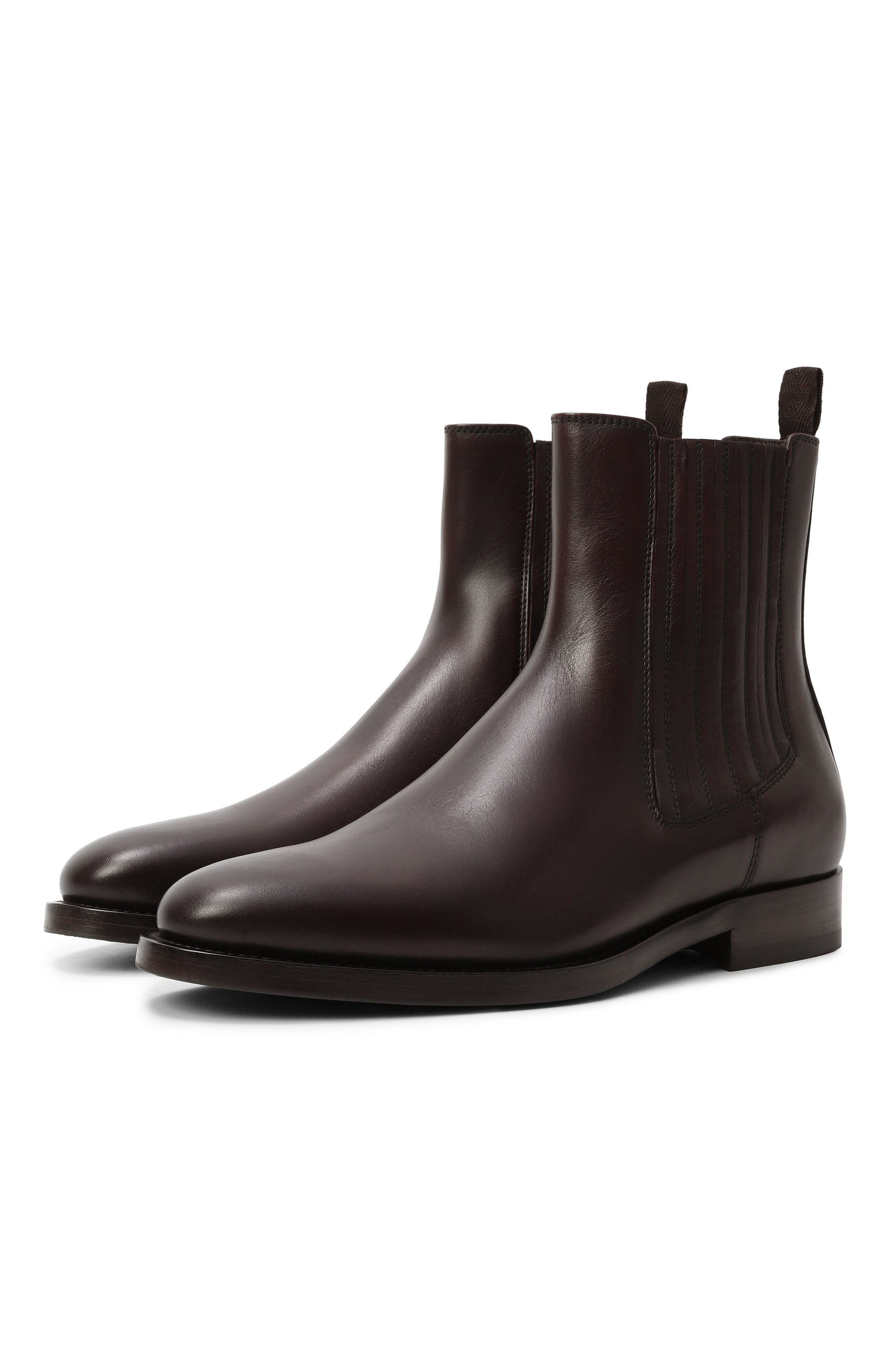 Кожаные челси BRUNELLO CUCINELLI темно-бордового цвета по цене 191500 руб., арт. MZU0DEV740, фото 1 Кожаные челси BRUNELLO CUCINELLI, арт. MZU0DEV740, фото 1