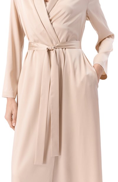 Шелковый халат EDOMO светло-бежевого цвета по цене 77900 руб., арт. C011003FW2324, фото 5 Шелковый халат EDOMO, арт. C011003FW2324, фото 5