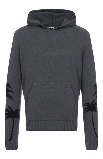 Мужской худи из хлопка и шерсти PALM ANGELS, арт. PMHU026F25KNI001