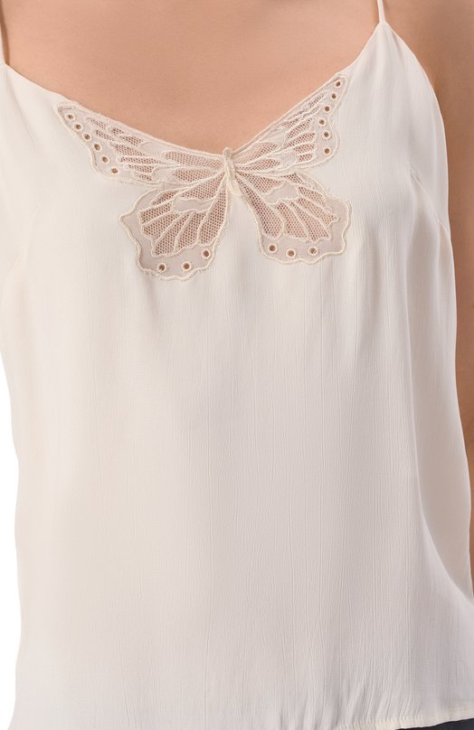 Топ из вискозы Twinset 251TS2014 Белый  251TS2014 Фото 5