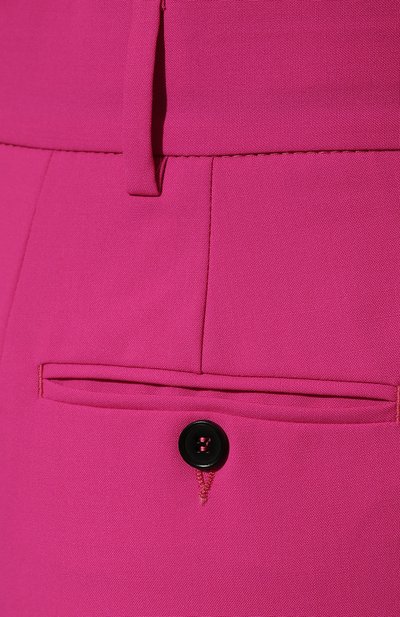 Шерстяные брюки MSGM фуксия цвета по цене 31100 руб., арт. 3341MDP13 227603, фото 5 Шерстяные брюки MSGM, арт. 3341MDP13 227603, фото 5