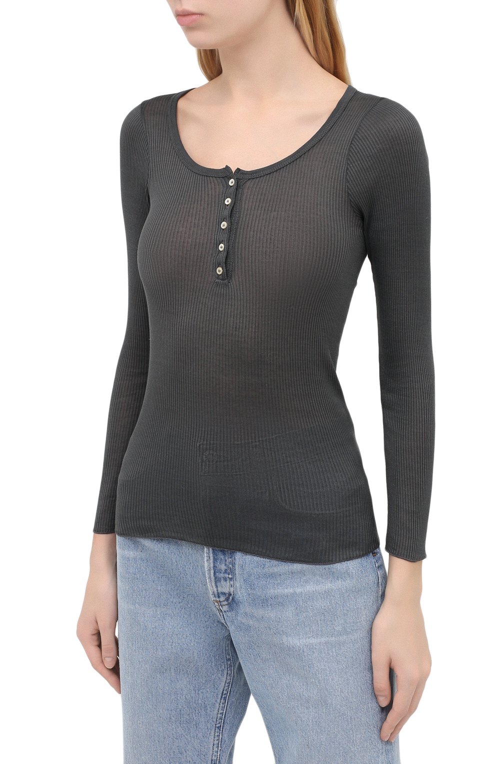 Хлопковый лонгслив-хенли ISABEL MARANT ETOILE, арт. TS0769-20A062E/LAMYLIC, фото 3