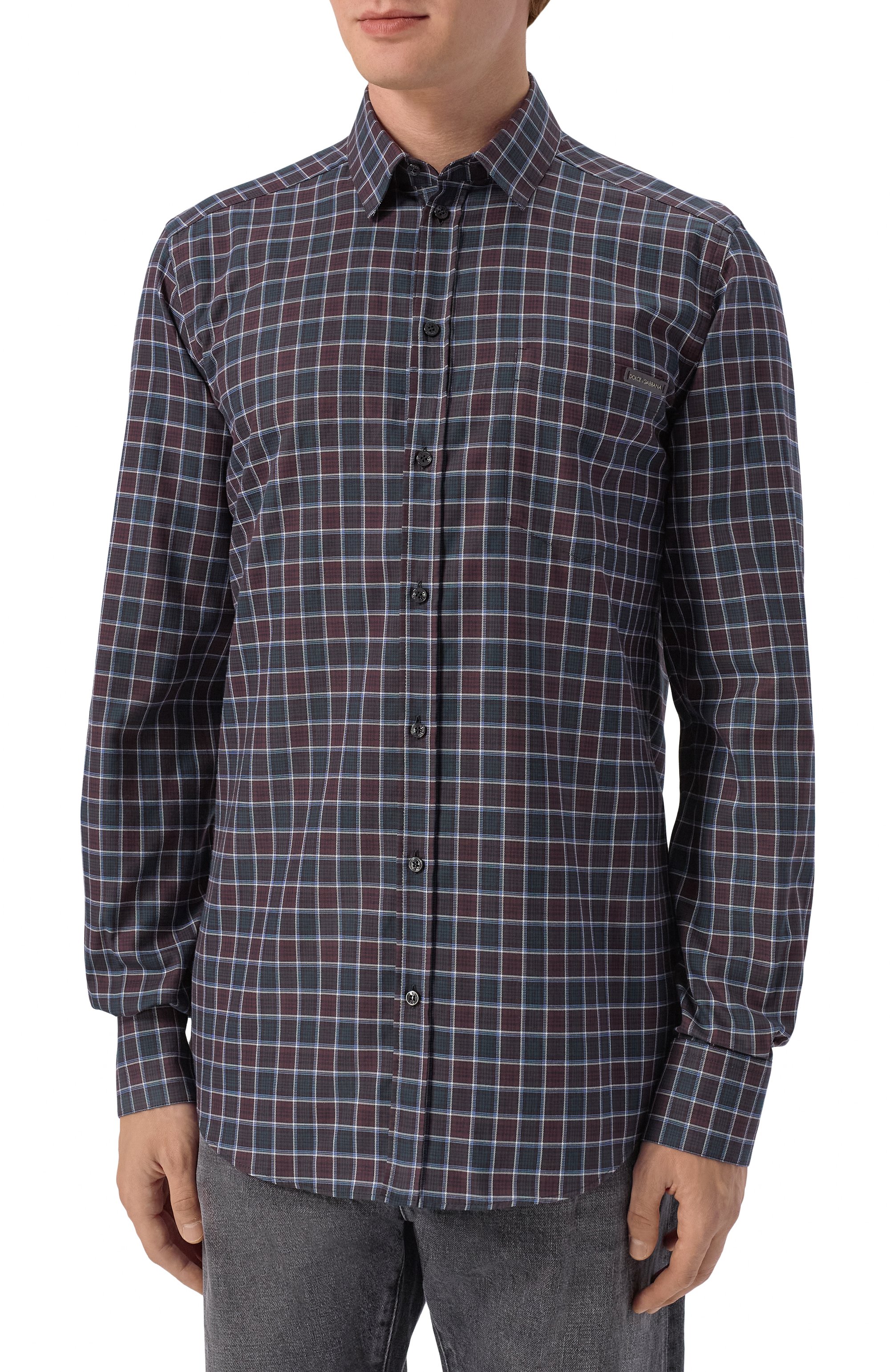 Хлопковая рубашка DOLCE & GABBANA, арт. G5JZ9T/FQ5NI, фото 3
