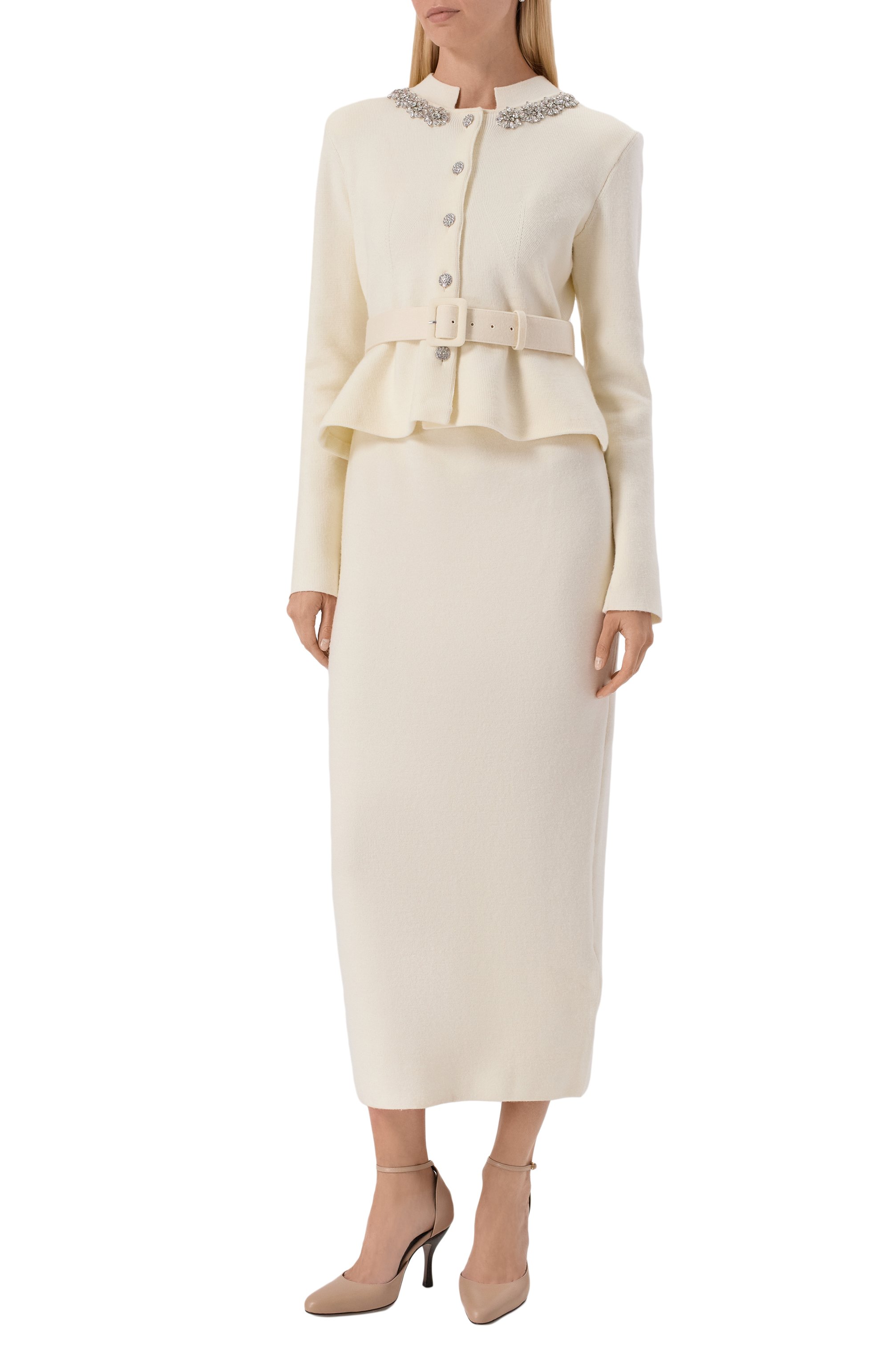 Платье из шерсти и хлопка SELF-PORTRAIT, арт. AW25138MC, фото 3