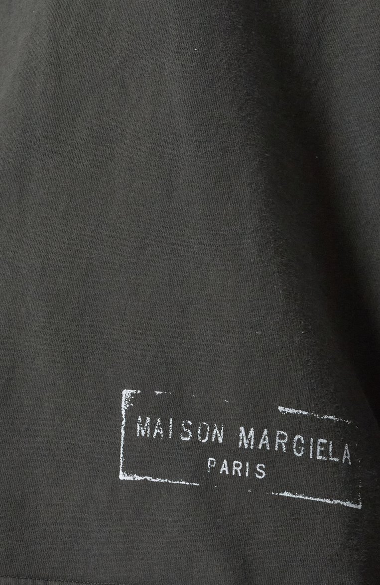 Женская хлопковый лонгслив MAISON MARGIELA черного цвета, арт. S51GC0535/S24567 | Фото 6 (Длина (для топов): Стандартные; Материал внешний: Хлопок; Рукава: Длинные; Стили: Кэжуэл; Женское Кросс-КТ: Лонгслив-одежда; Принт: Без принта)