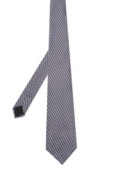 Шелковый галстук с узором ZEGNA голубого цвета по цене 22850 руб., арт. Z3E42/1XW, фото 2 Шелковый галстук с узором ZEGNA, арт. Z3E42/1XW, фото 2