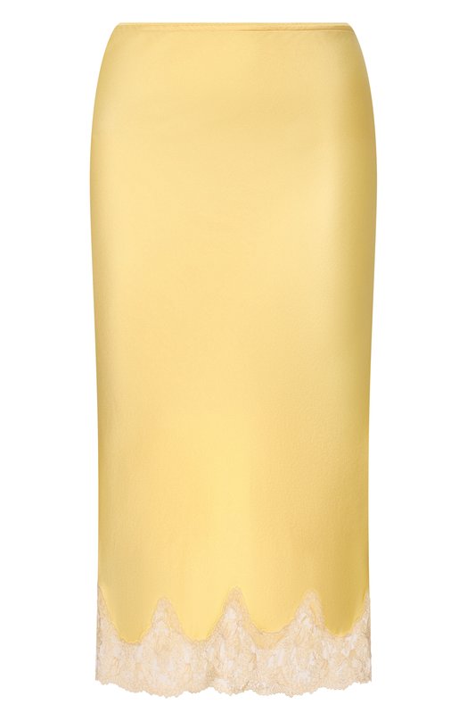 Атласная юбка Saint Laurent 851414/Y7G27 Жёлтый 851414/Y7G27