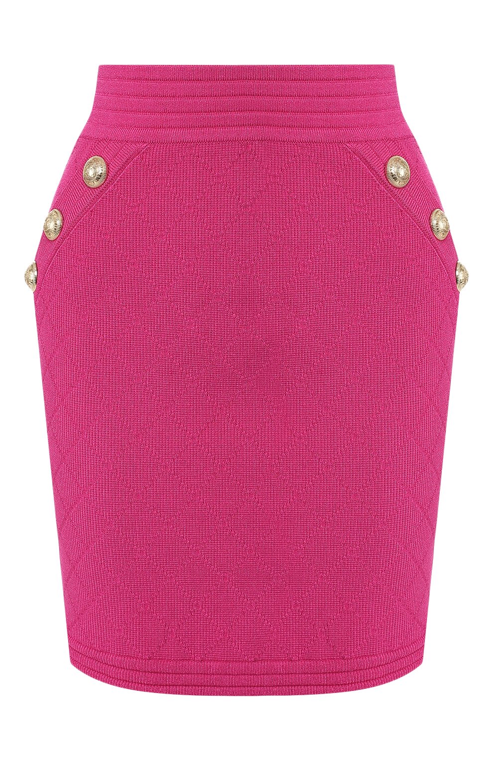 Юбка из вискозы BALMAIN фуксия цвета по цене 82800 руб., арт. SF14215/K462, фото 1 Юбка из вискозы BALMAIN, арт. SF14215/K462, фото 1