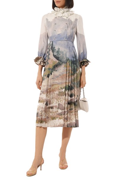 Шелковое платье the north face x gucci GUCCI, арт. 671194 ZAHRC, фото 2