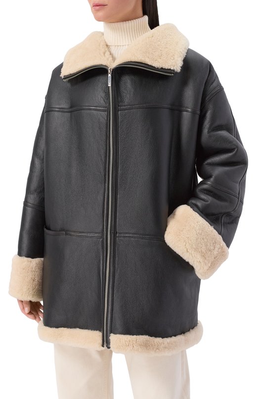 Дубленка из овчины TOTEME 214-122-606 Чёрный  214-122-606 Фото 3