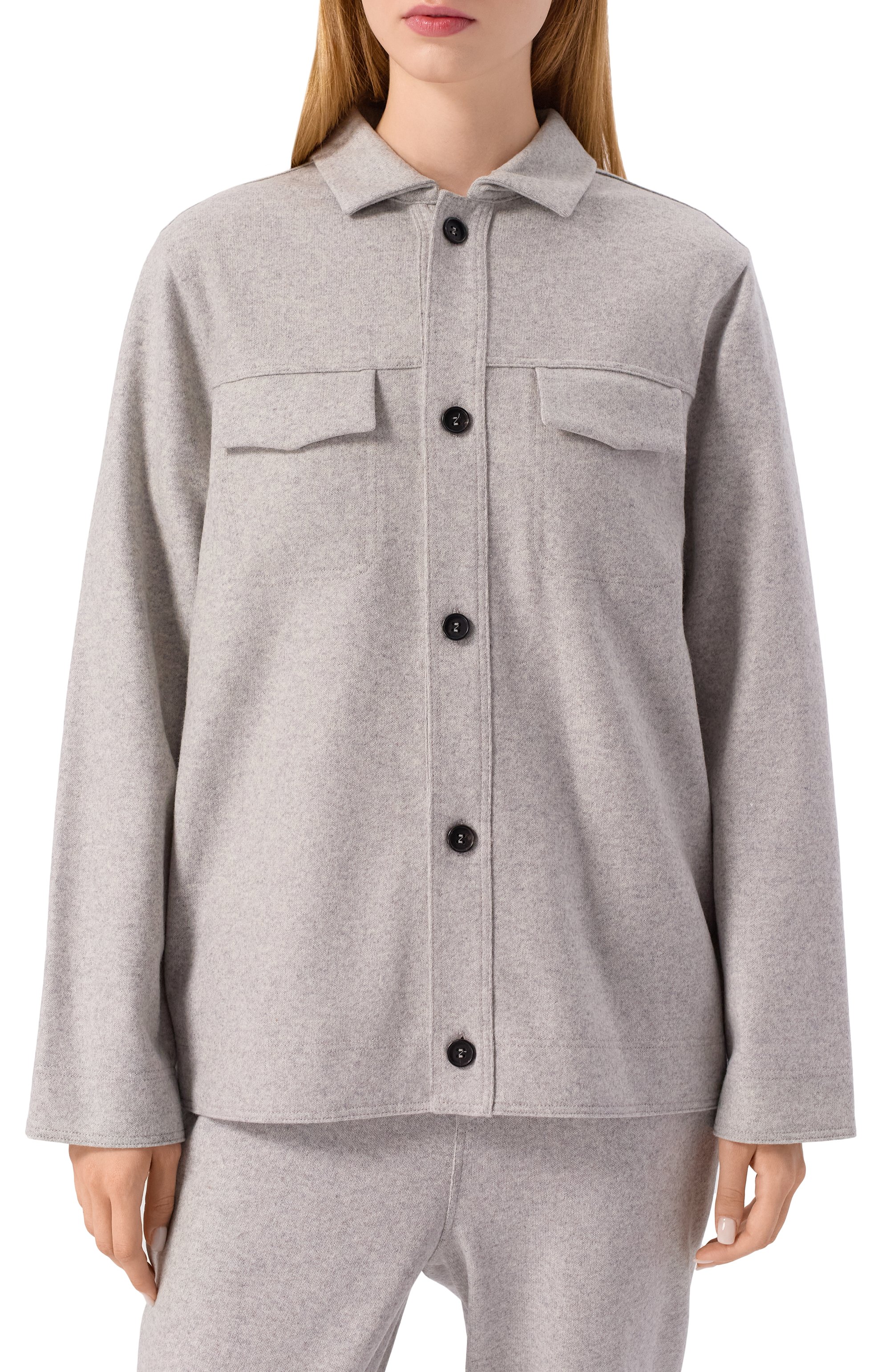 Шерстяной кардиган LORENA ANTONIAZZI светло-серого цвета по цене 76850 руб., арт. FE07A/5015, фото 3 Шерстяной кардиган LORENA ANTONIAZZI, арт. FE07A/5015, фото 3