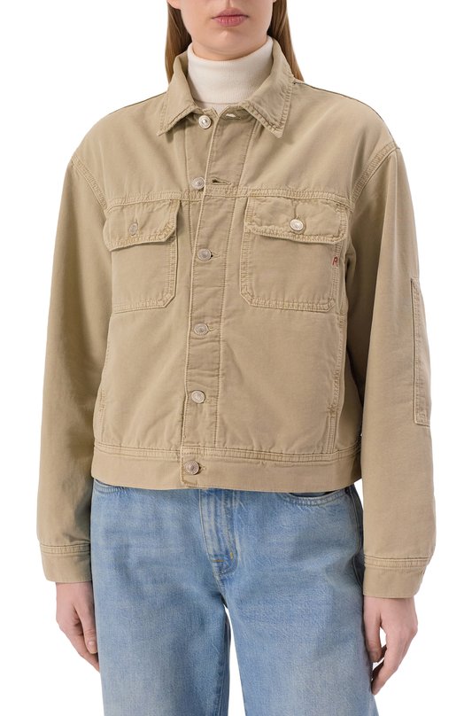 Хлопковая куртка Replay W7960 .000.85424 Бежевый  W7960 .000.85424 Фото 6