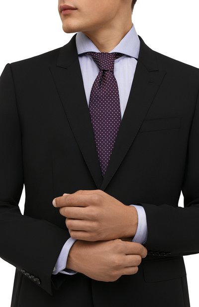 Шелковый галстук CORNELIANI бордового цвета по цене 11750 руб., арт. 88U302-1820313/00, фото 2 Шелковый галстук CORNELIANI, арт. 88U302-1820313/00, фото 2