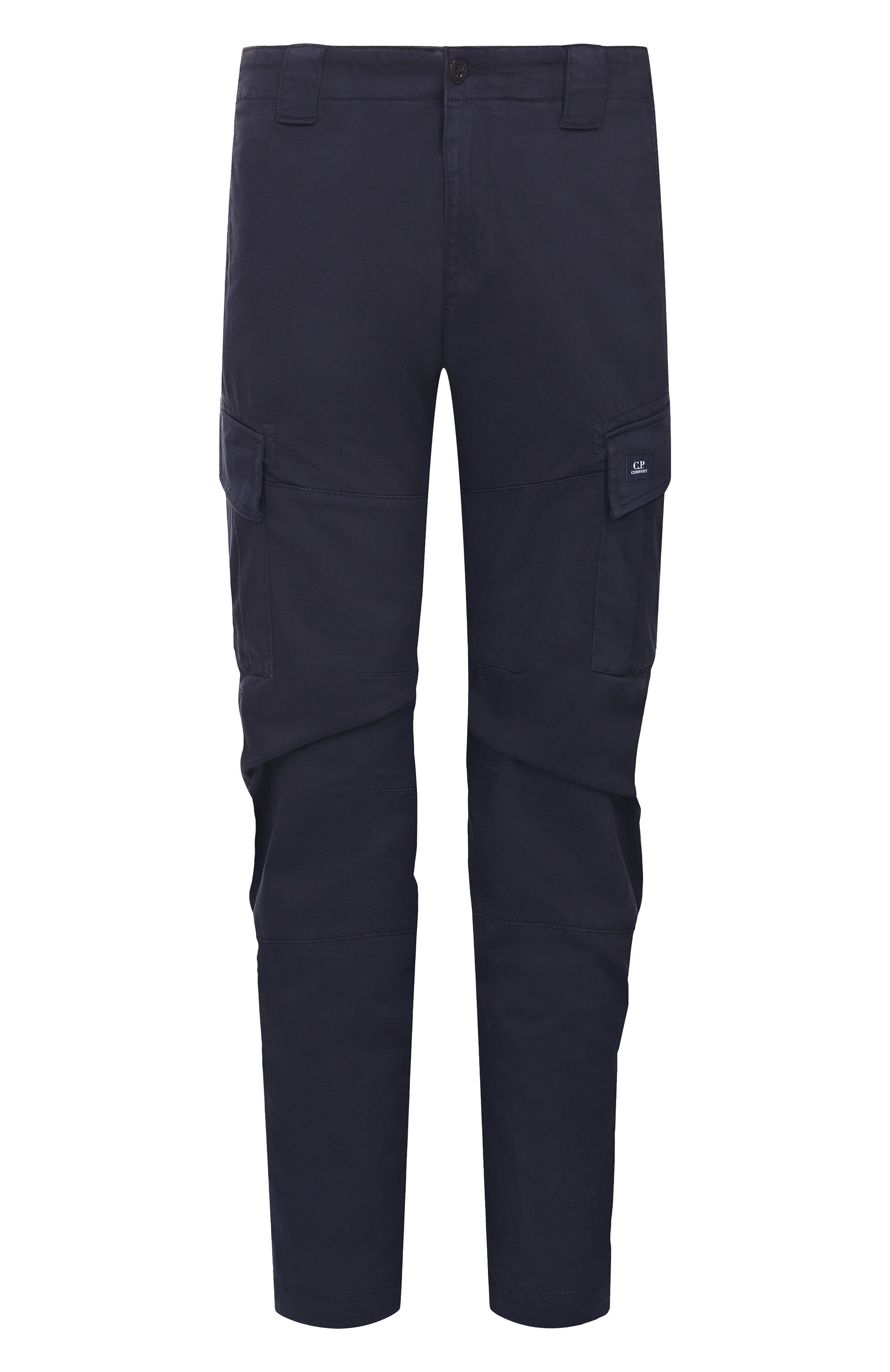 Хлопковые брюки-карго C.P. COMPANY темно-синего цвета по цене 25350 руб., арт. 18CMPA117A005694G, фото 1 Хлопковые брюки-карго C.P. COMPANY, арт. 18CMPA117A005694G, фото 1