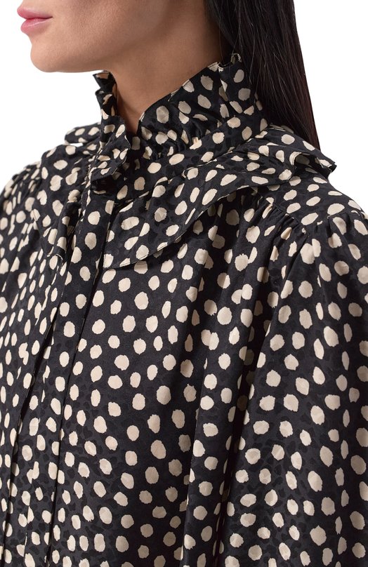 Шелковая блузка Chloé CH26SHT70300 Чёрно-белый  CH26SHT70300 Фото 5
