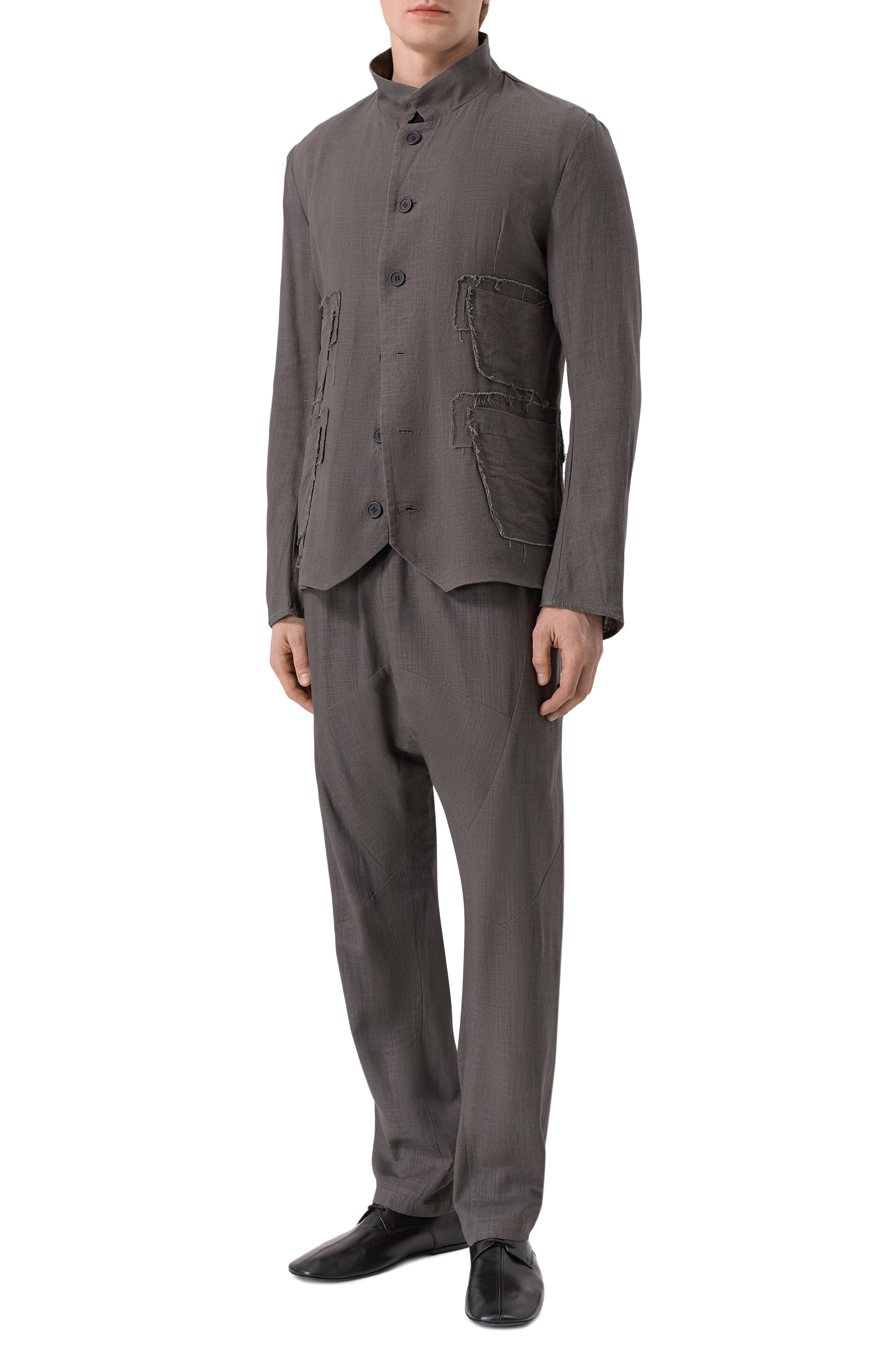 Двусторонний пиджак из вискозы и льна 139DEC, арт. SUT617-GRE, фото 2