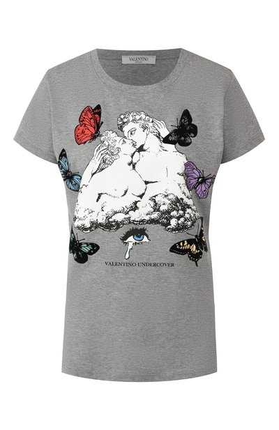 Женская хлопковая футболка VALENTINO, арт. SB0MG03P51J