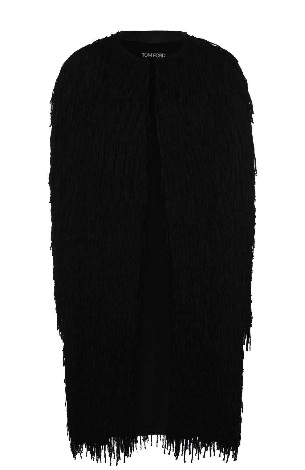 Пальто прямого кроя с круглым вырезом и бахромой TOM FORD, арт. CP1376/SDE123, фото 1