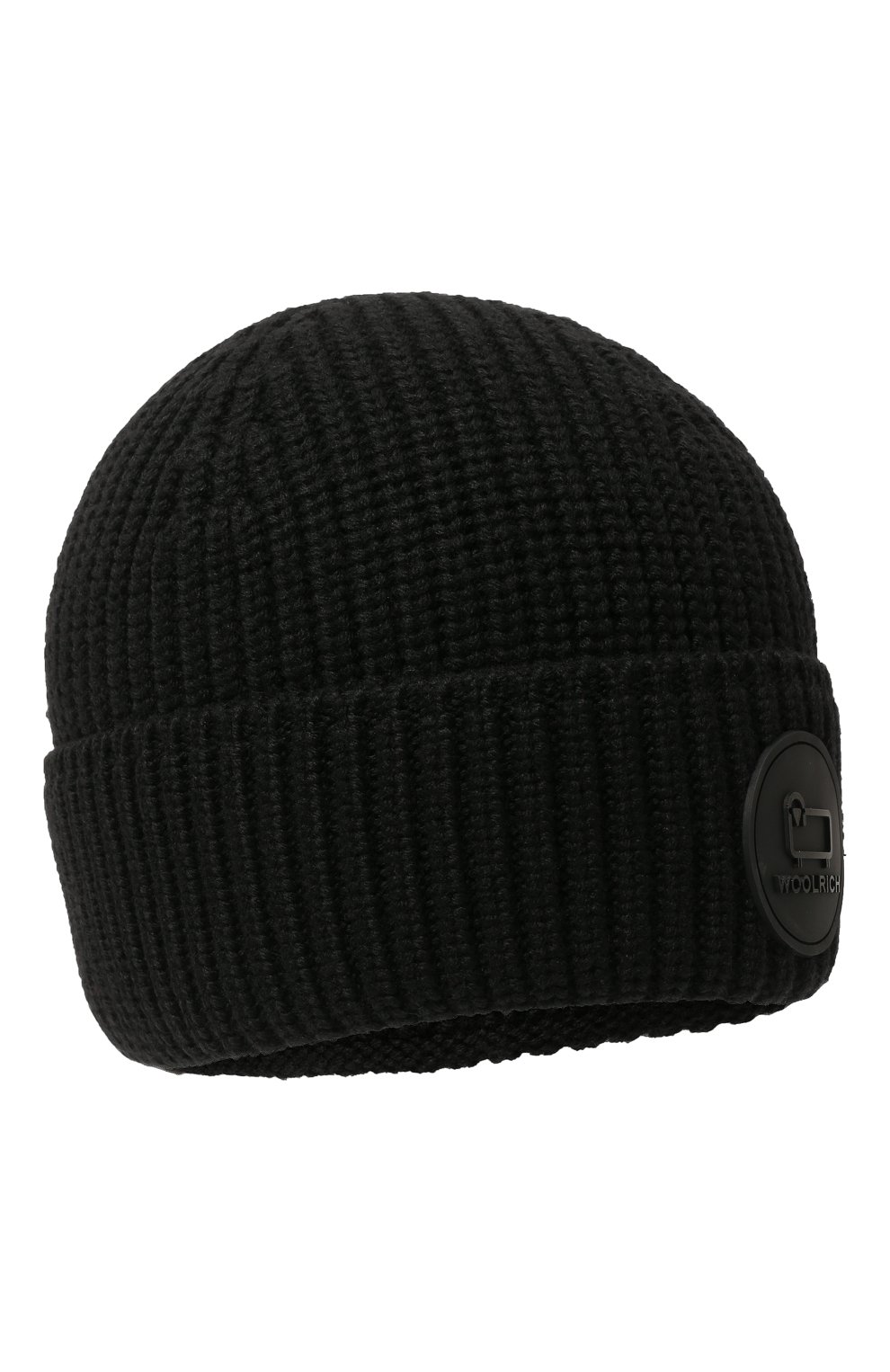 Шерстяная шапка WOOLRICH черного цвета по цене 7605 руб., арт. CFW0AC0169MR/UF0663, фото 1 Шерстяная шапка WOOLRICH, арт. CFW0AC0169MR/UF0663, фото 1