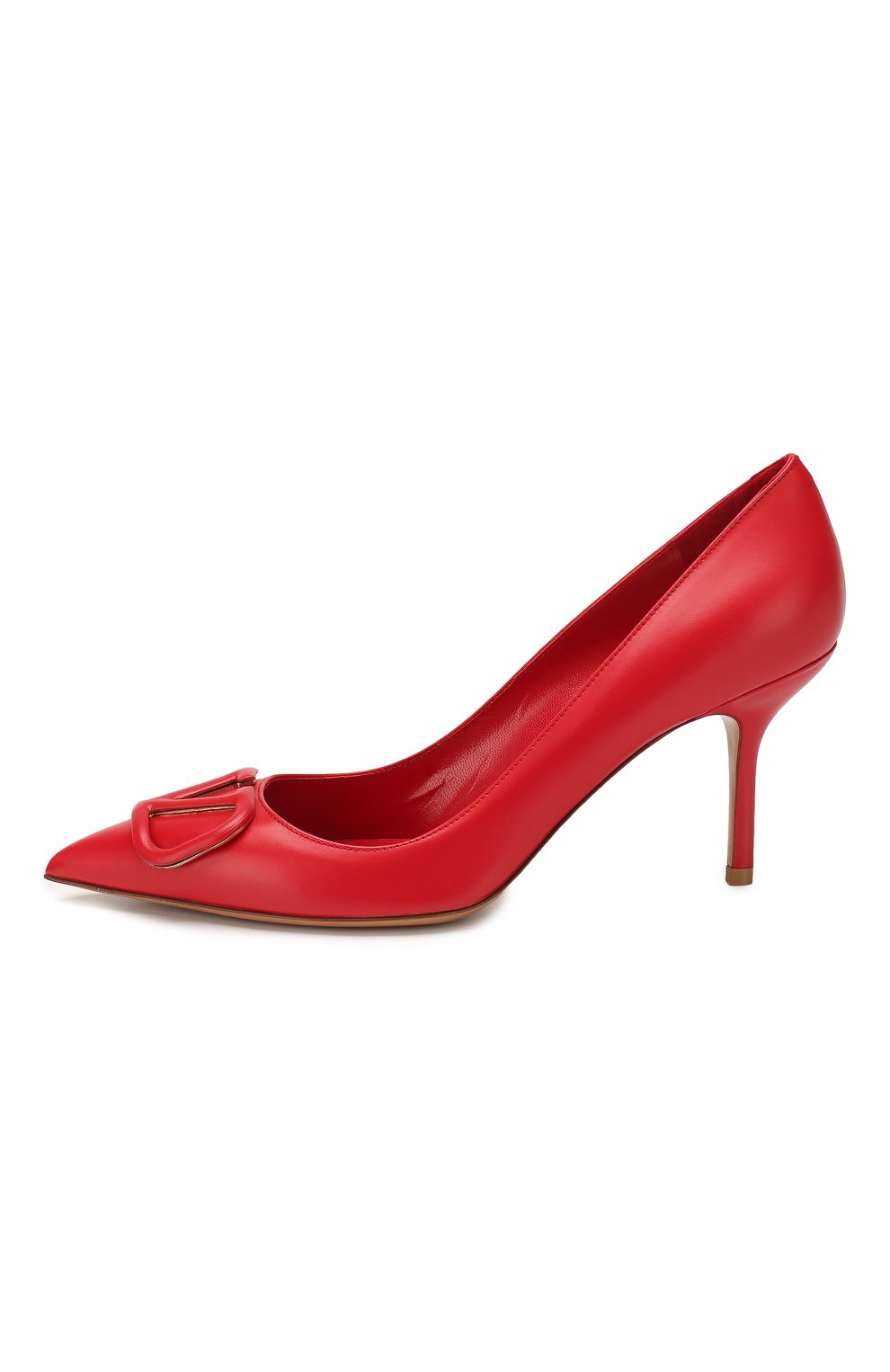 Кожаные туфли vlogo VALENTINO красного цвета по цене 69600 руб., арт. TW2S0R78/MZF, фото 3 Кожаные туфли vlogo VALENTINO, арт. TW2S0R78/MZF, фото 3