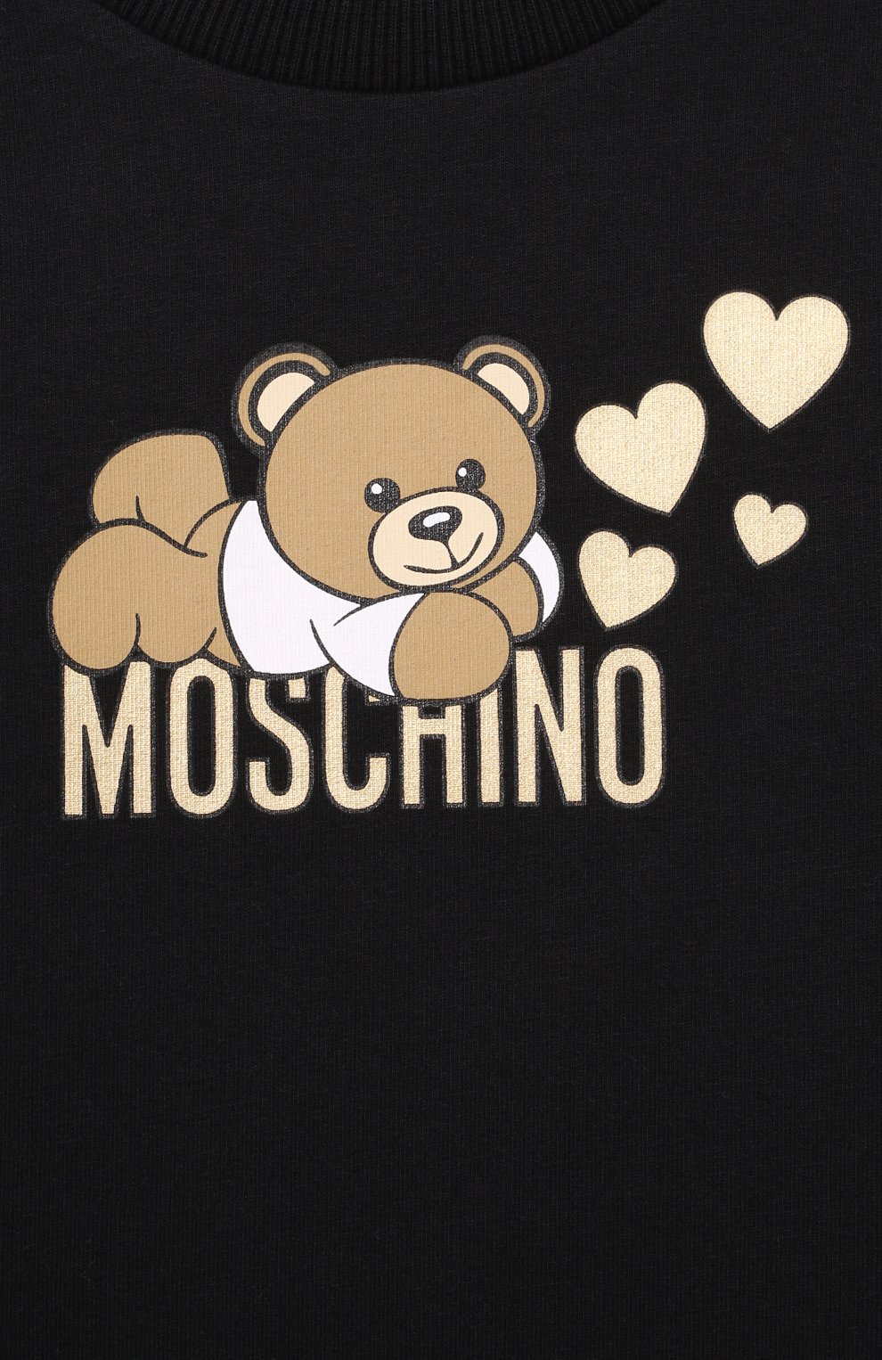 Хлопковое платье MOSCHINO черного цвета по цене 12000 руб., арт. HDV0FC/LDA16/4-8, фото 3 Хлопковое платье MOSCHINO, арт. HDV0FC/LDA16/4-8, фото 3