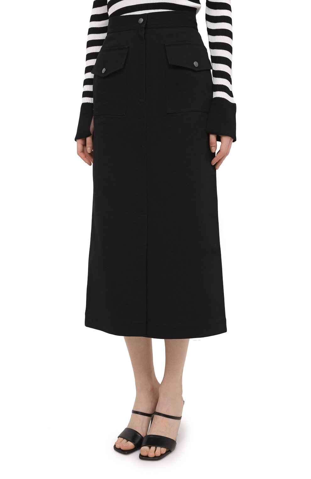 Хлопковая юбка DRIES VAN NOTEN черного цвета по цене 47450 руб., арт. 211-10812-2044, фото 3 Хлопковая юбка DRIES VAN NOTEN, арт. 211-10812-2044, фото 3