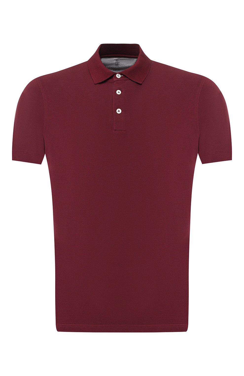 Хлопковое поло BRUNELLO CUCINELLI бордового цвета по цене 45600 руб., арт. M0T638307, фото 1 Хлопковое поло BRUNELLO CUCINELLI, арт. M0T638307, фото 1