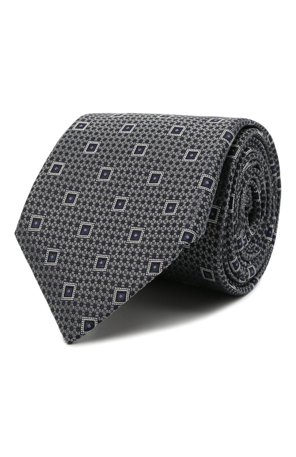 Шелковый галстук CANALI темно-серого цвета по цене 12700 руб., арт. 18/HJ03163, фото 1 Шелковый галстук CANALI, арт. 18/HJ03163, фото 1