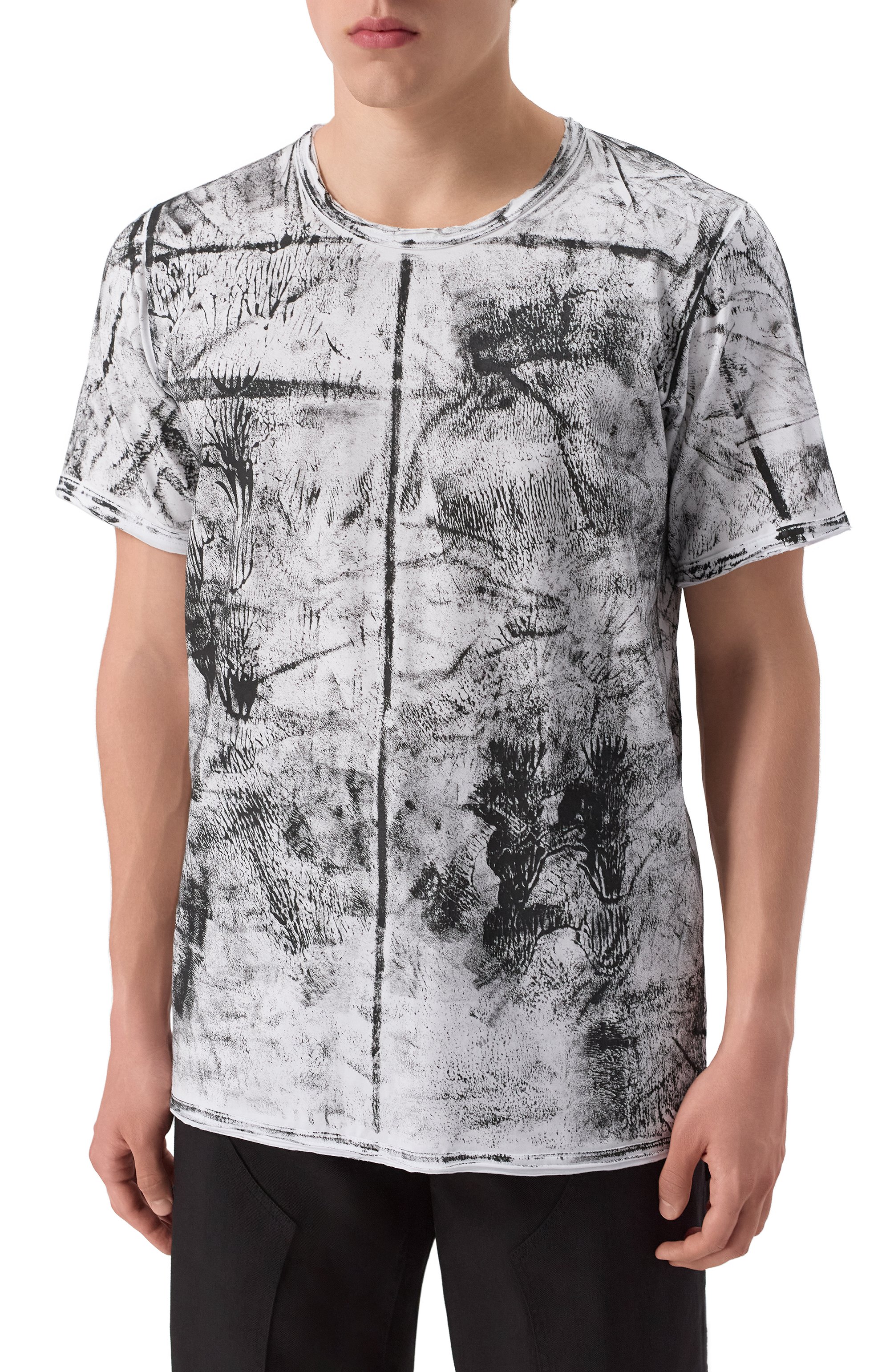 Хлопковая футболка 139DEC черно-белого цвета по цене 16200 руб., арт. T540-W-OXIDE, фото 3 Хлопковая футболка 139DEC, арт. T540-W-OXIDE, фото 3