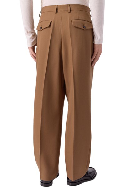 Шерстяные брюки DRIES VAN NOTEN коричневого цвета по цене 111500 руб., арт. 020998-2246-712, фото 4 Шерстяные брюки DRIES VAN NOTEN, арт. 020998-2246-712, фото 4