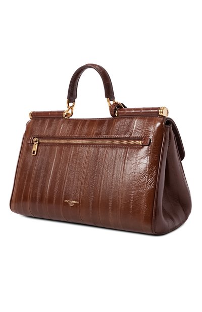 Сумка my sicily из кожи миксины DOLCE & GABBANA коричневого цвета по цене 478000 руб., арт. BB7782/B8291, фото 4 Сумка my sicily из кожи миксины DOLCE & GABBANA, арт. BB7782/B8291, фото 4
