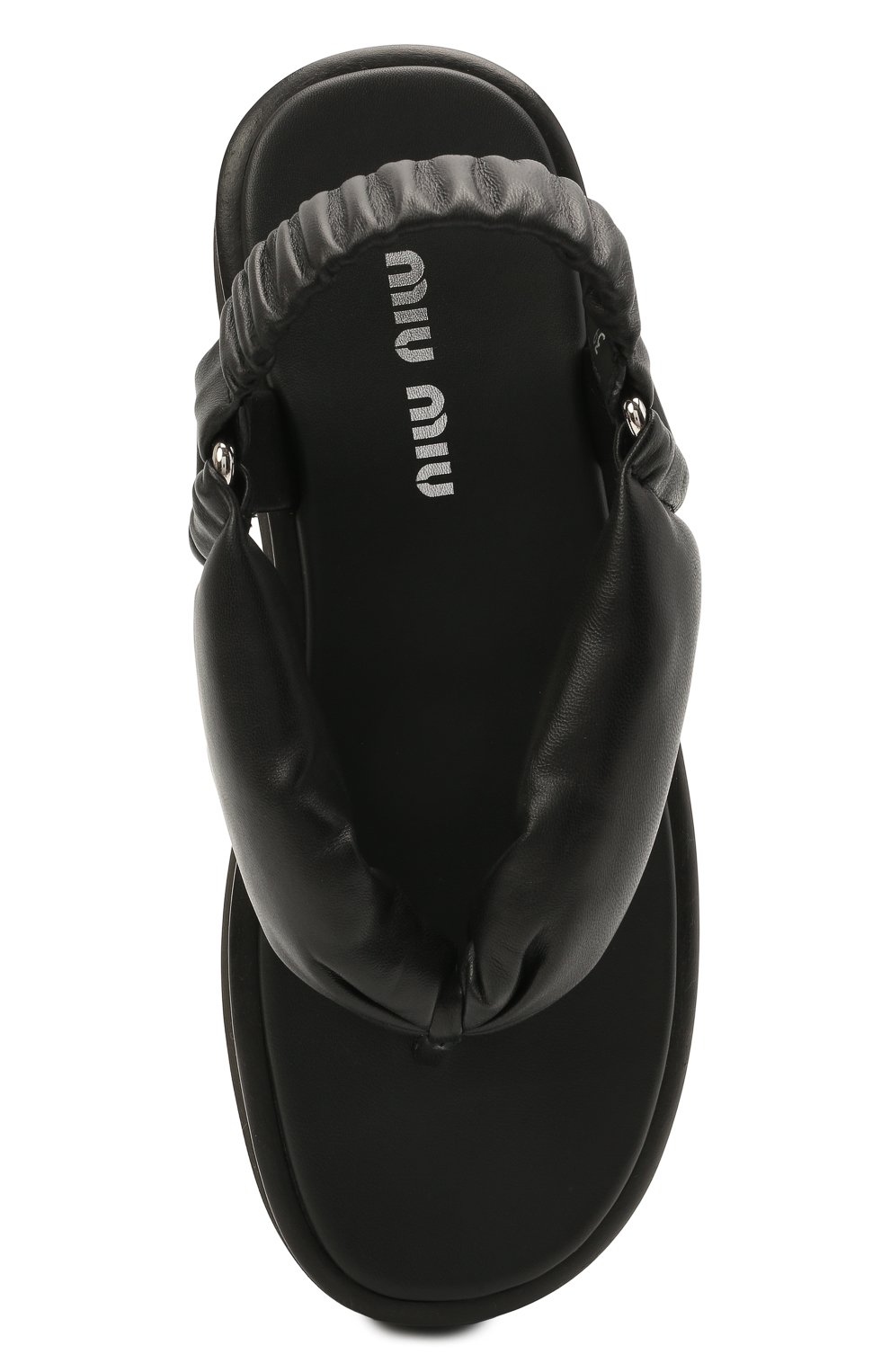 Кожаные сандалии MIU MIU, арт. 5Y451D/LZK, фото 5