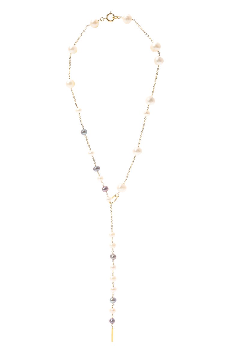 Женское колье CRYSTALLINE JEWELLERY разноцветного цвета, арт. 511CB | Фото 1 (Нос: Не проставлено; Региональные ограничения белый список (Axapta Mercury): Не проставлено; Материал: Металл, Жемчуг)