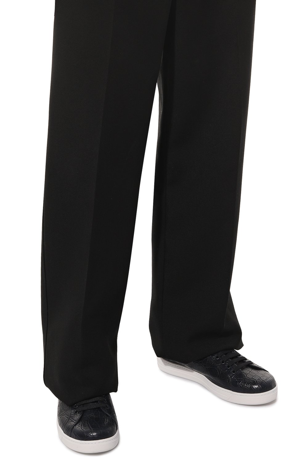 Кеды из кожи каймана PRADA, арт. 4E3370-XNL-F0Q8A, фото 3