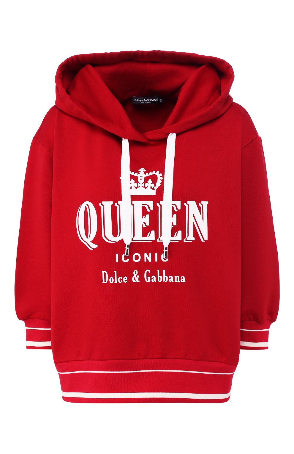 Хлопковое худи DOLCE & GABBANA красного цвета по цене 77850 руб., арт. F9A53T/G7TAT, фото 1 Хлопковое худи DOLCE & GABBANA, арт. F9A53T/G7TAT, фото 1