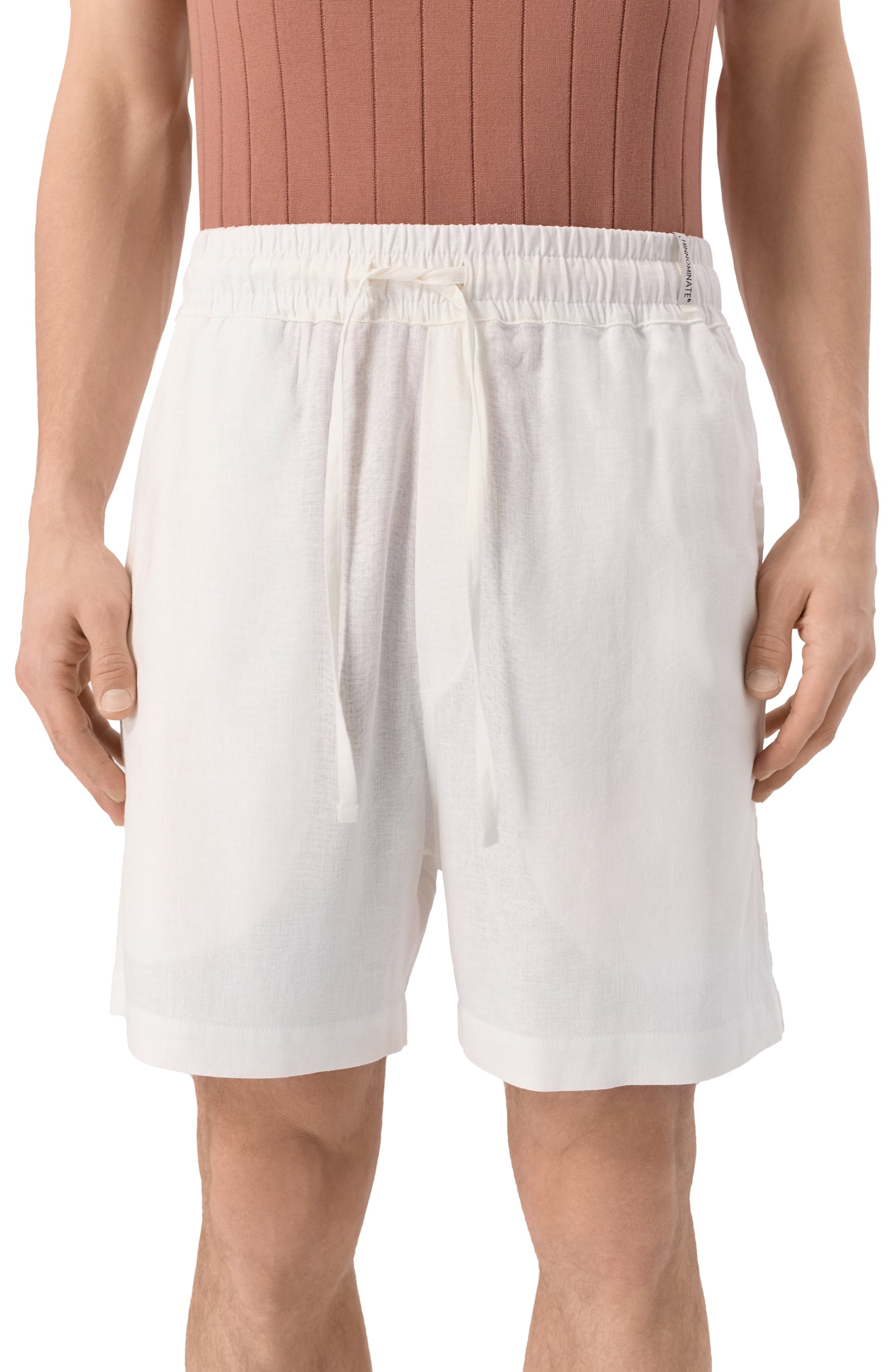 Шорты изо льна и вискозы HINNOMINATE, арт. HMABM01350, фото 3