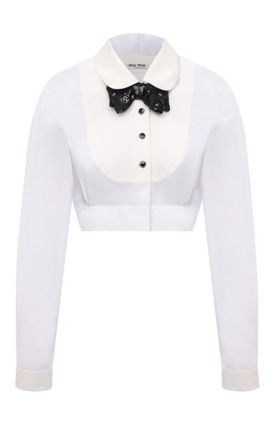 Хлопковая блузка MIU MIU, арт. MK1580-BVM-F0009, фото 1