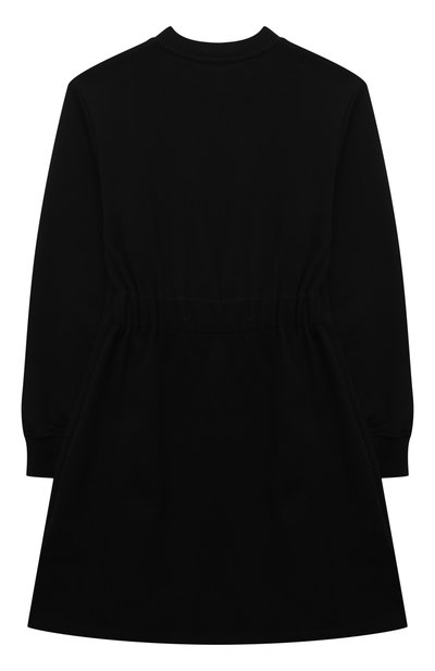 Хлопковое платье MSGM KIDS черного цвета по цене 12000 руб., арт. F3MSJGDR031, фото 2 Хлопковое платье MSGM KIDS, арт. F3MSJGDR031, фото 2