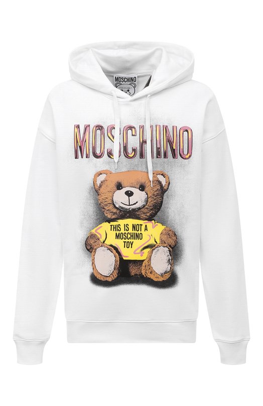 

Хлопковое худи Moschino, Белый