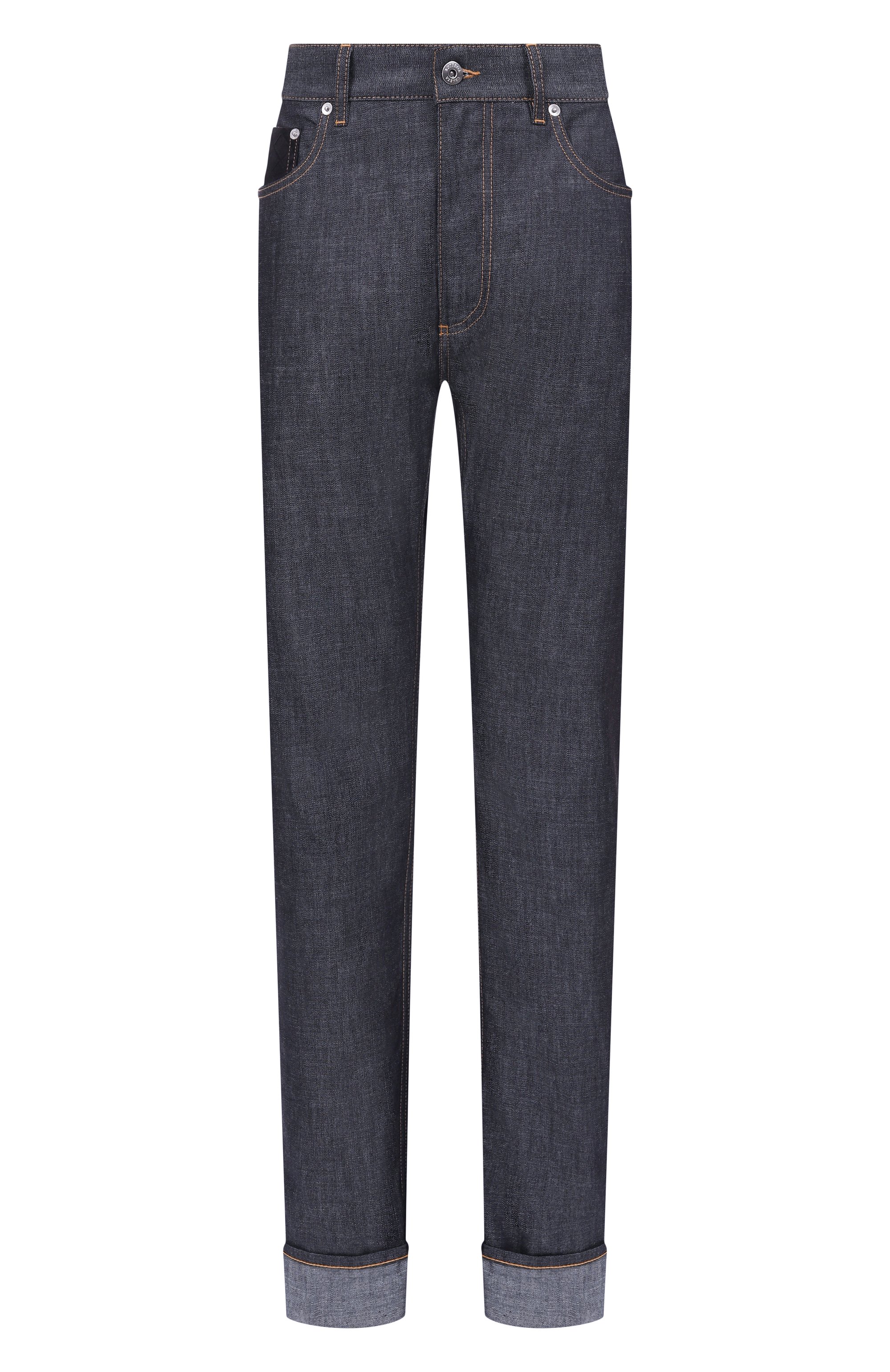 Джинсы BOTTEGA VENETA темно-синего цвета по цене 139000 руб., арт. 831607/V5SN0, фото 1 Джинсы BOTTEGA VENETA, арт. 831607/V5SN0, фото 1