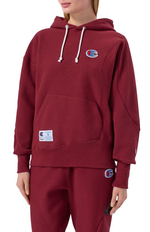 Хлопковое худи UNDERCOVER x Champion Undercover UC2E1806 Бордовый  UC2E1806 Фото 3