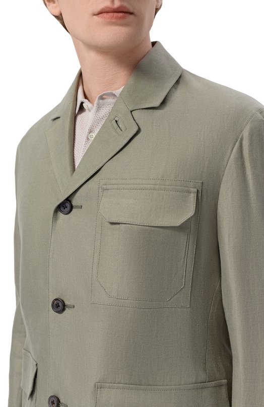Льняной пиджак Corneliani 27XL51/2714326 Серый  27XL51/2714326 Фото 5