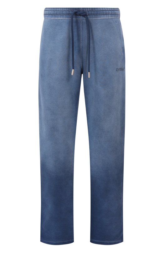 Хлопковые брюки Off-White 0MCH05AF25FLE005 Синий 0MCH05AF25FLE005