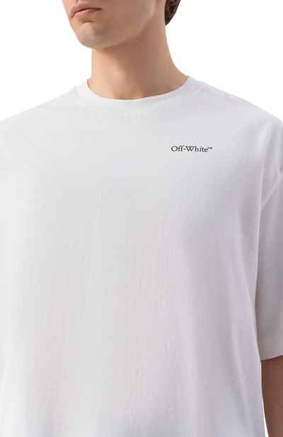 Хлопковая футболка OFF-WHITE, арт. 0MAA120S26JER008, фото 5