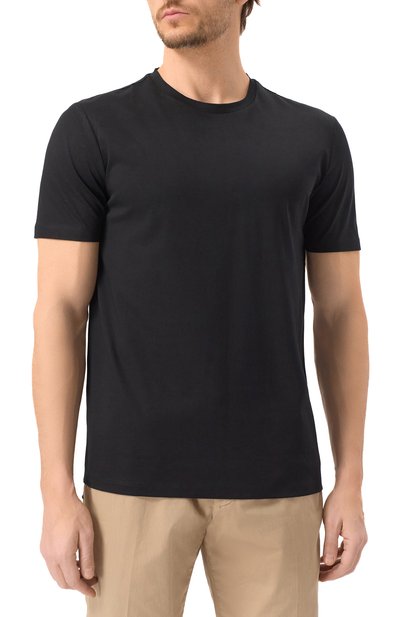 Хлопковая футболка BOSS черного цвета по цене 11950 руб., арт. 50468395, фото 3 Хлопковая футболка BOSS, арт. 50468395, фото 3